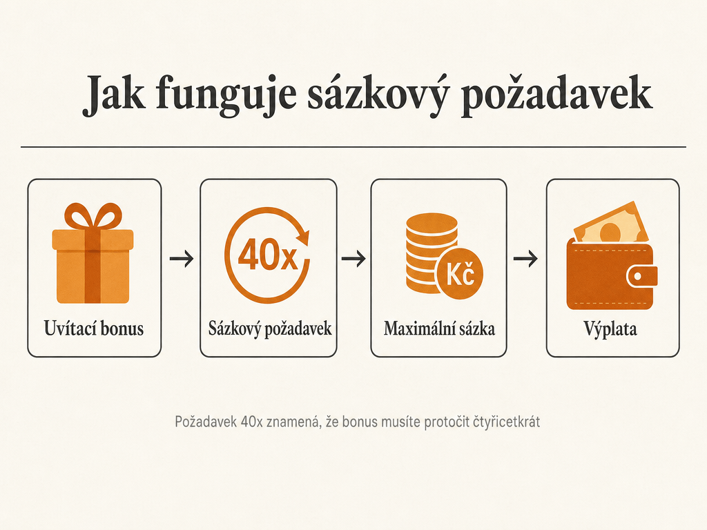 Jak funguje sázkový požadavek: od uvítacího bonusu přes sázkový požadavek a maximální sázku až k výplatě